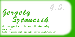 gergely sztancsik business card
